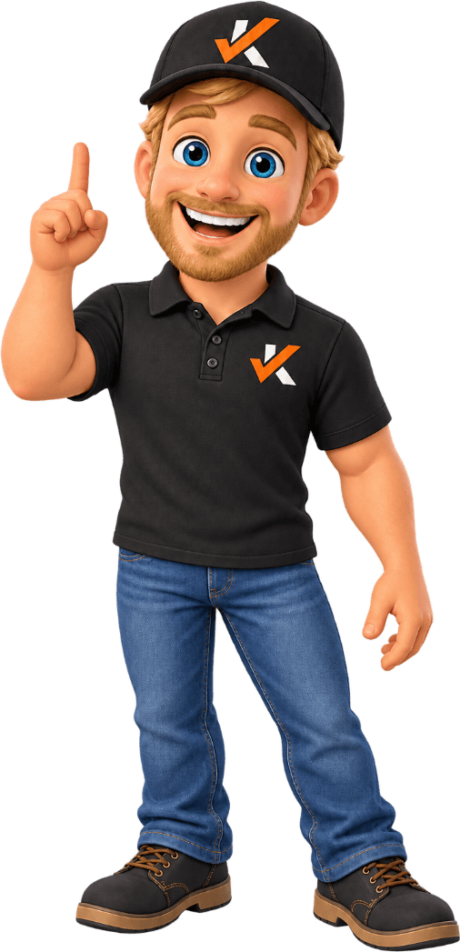 Zack, the MyKNOVA mascot, pointing to the call to action